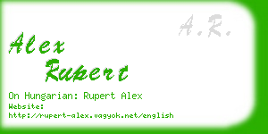 alex rupert business card